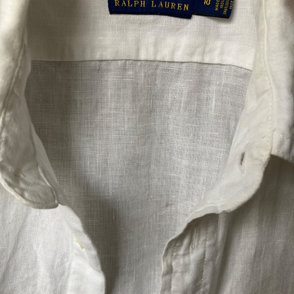 Ralph Lauren White Cotton Button Down Shirt - Picture 8 of 13
